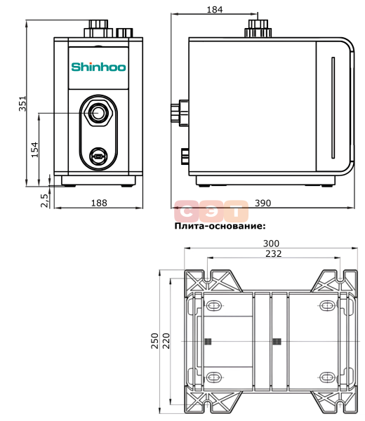 Насосная станция SHINHOO Aquamaster 3-45